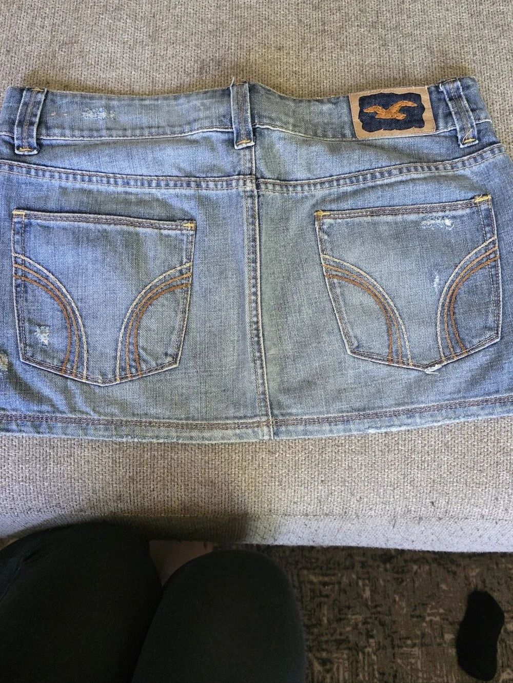 2K Vintage Hollister Denim Mini Skirt - Picture 5 of 6